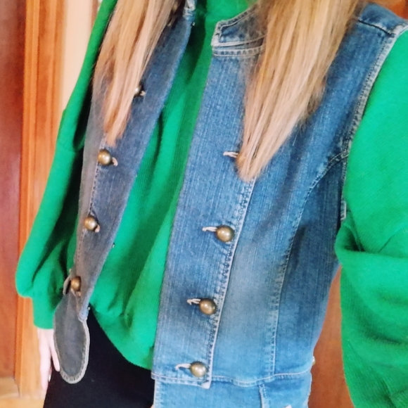 Retro Style Denim Vest - Picture 2 of 4